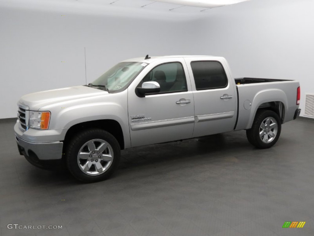 2013 Sierra 1500 SLE Crew Cab - Quicksilver Metallic / Light Titanium/Dark Titanium photo #1