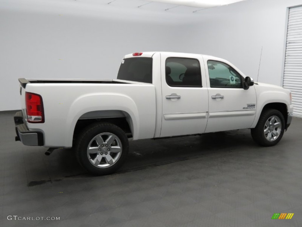 2013 Sierra 1500 SLE Crew Cab - Summit White / Ebony photo #2
