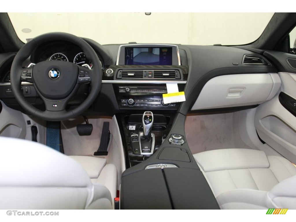 2013 BMW 6 Series 640i Gran Coupe Ivory White Dashboard Photo #78559409