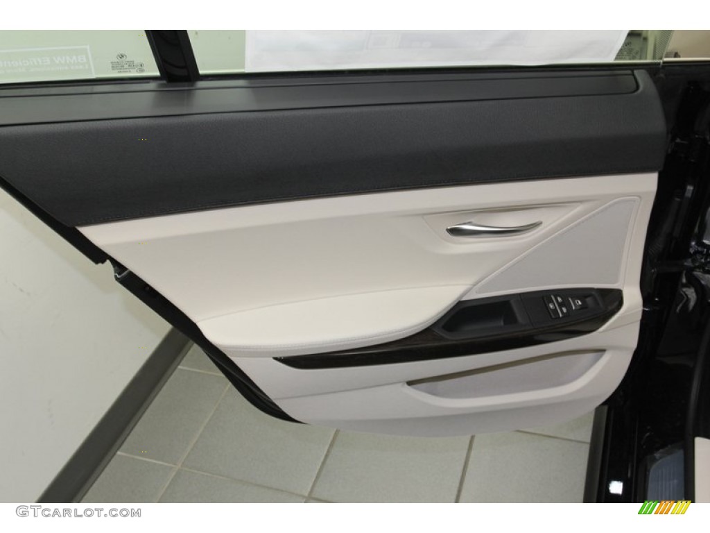 2013 6 Series 640i Gran Coupe - Carbon Black Metallic / Ivory White photo #30