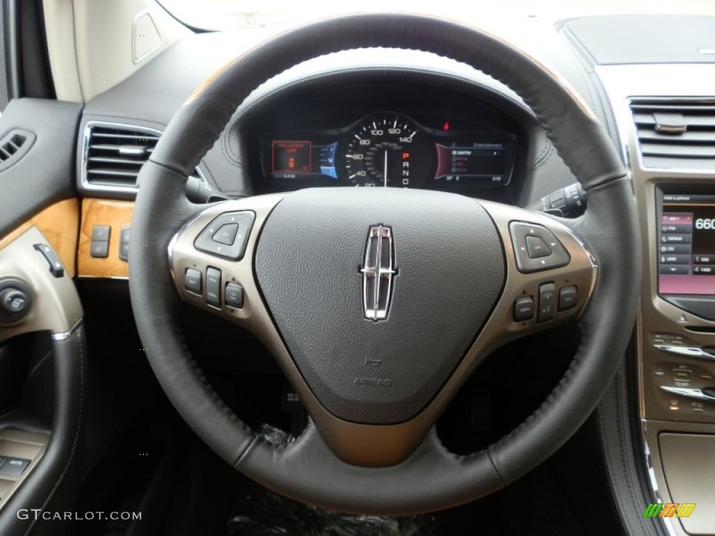 2013 Lincoln MKX AWD Canyon Steering Wheel Photo #78560036