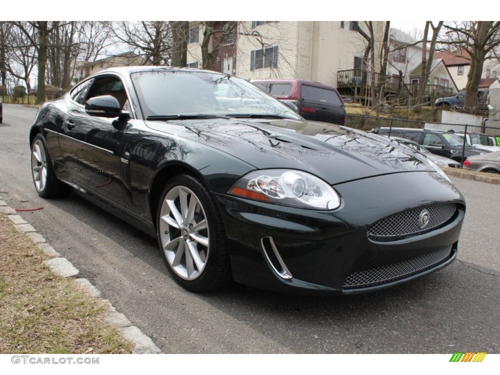 2010 XK XKR Coupe - Botanical Green Metallic / Caramel photo #7