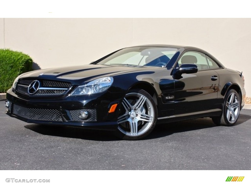 Black 2009 Mercedes-Benz SL 63 AMG Roadster Exterior Photo #78563162