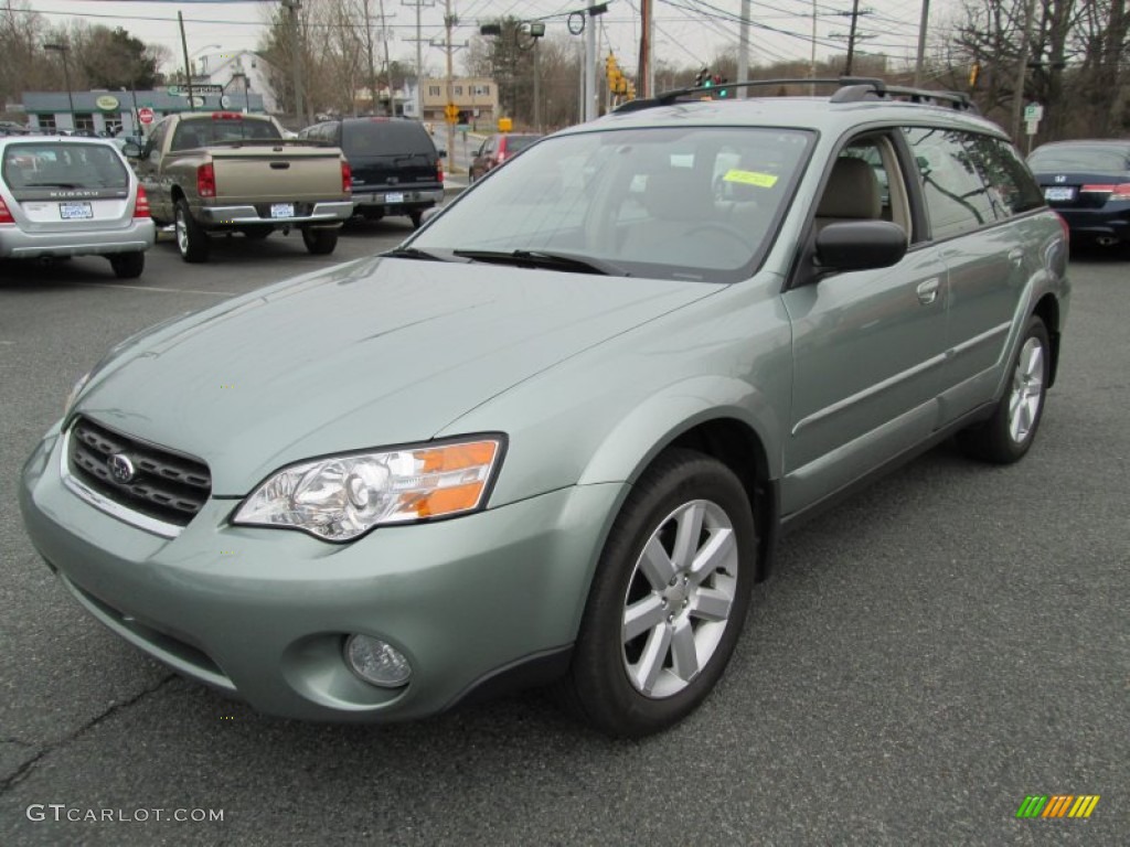 2006 Outback 2.5i Wagon - Willow Green Opalescent / Taupe photo #2