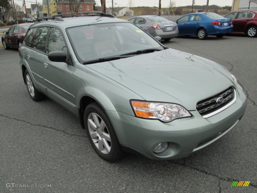 2006 Outback 2.5i Wagon - Willow Green Opalescent / Taupe photo #4