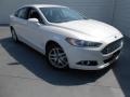 2013 White Platinum Metallic Tri-coat Ford Fusion SE 1.6 EcoBoost  photo #2