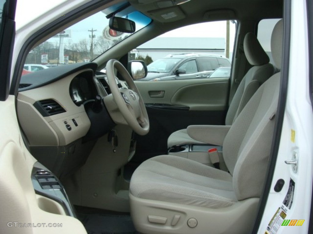 2011 Sienna LE - Blizzard White Pearl / Bisque photo #10