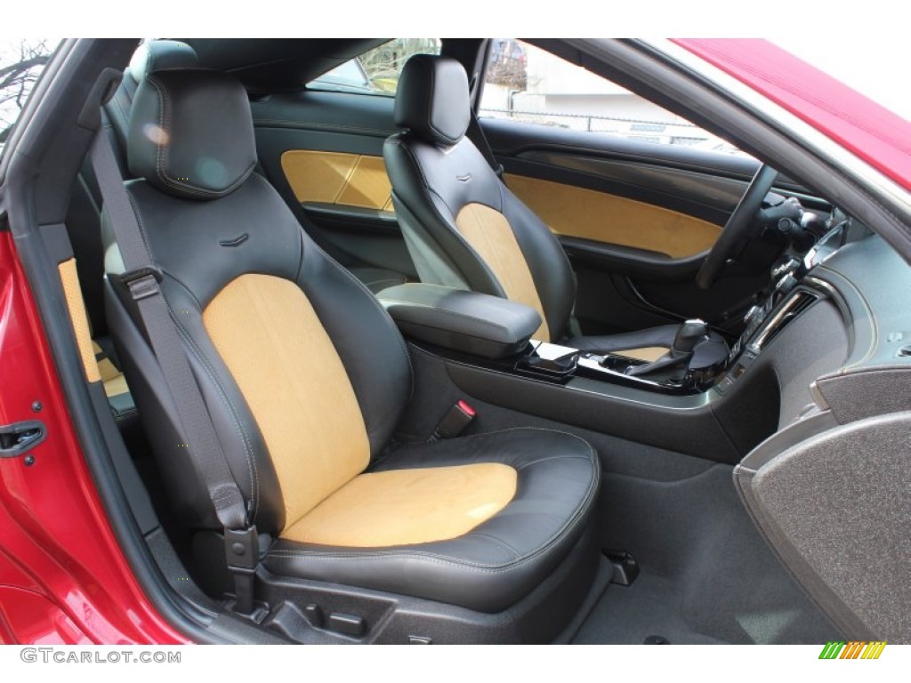 Ebony/Saffron Interior 2012 Cadillac CTS -V Coupe Photo #78569603
