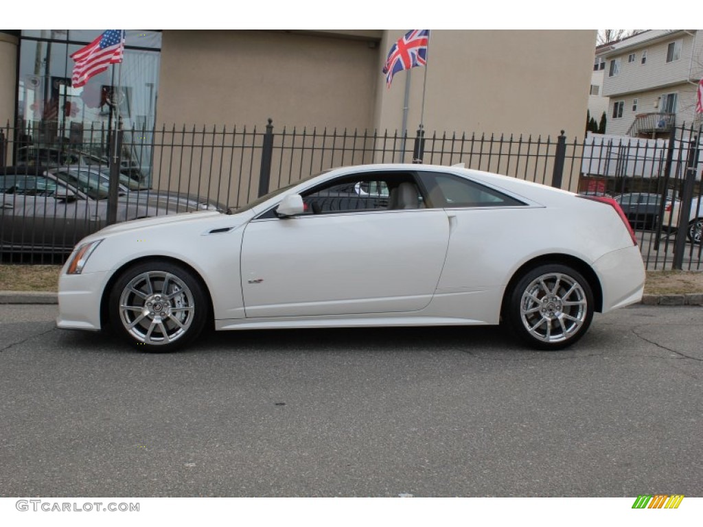 White Diamond Tricoat 2011 Cadillac CTS -V Coupe Exterior Photo #78570482