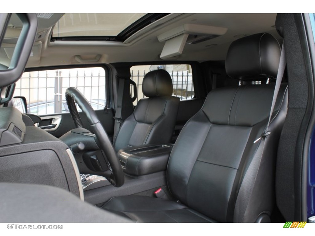 Ebony Black Interior 2008 Hummer H2 SUV Photo #78571298