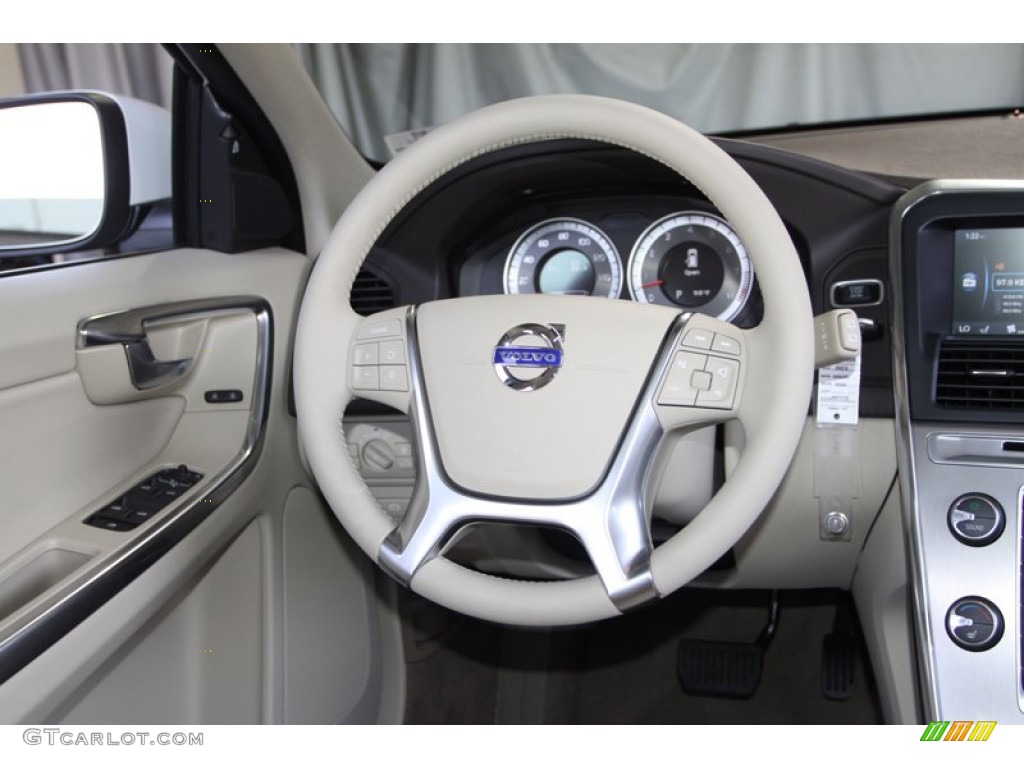 2013 Volvo XC60 3.2 Sandstone Steering Wheel Photo #78571325