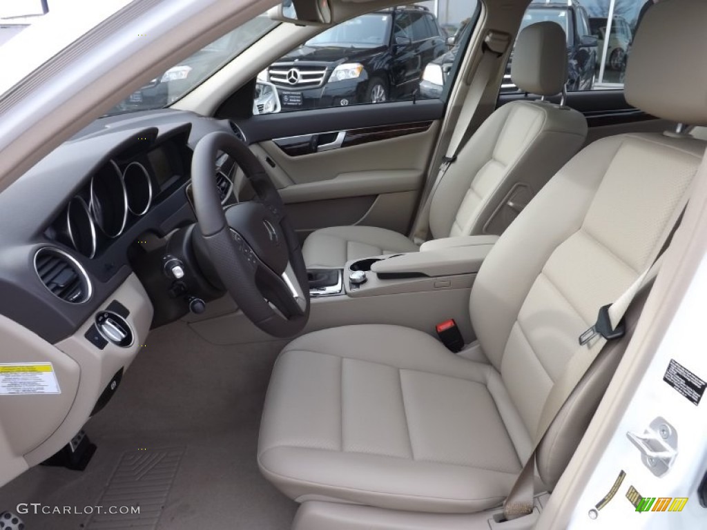 Almond Beige Interior 2013 Mercedes-Benz C 300 4Matic Sport Photo #78571973