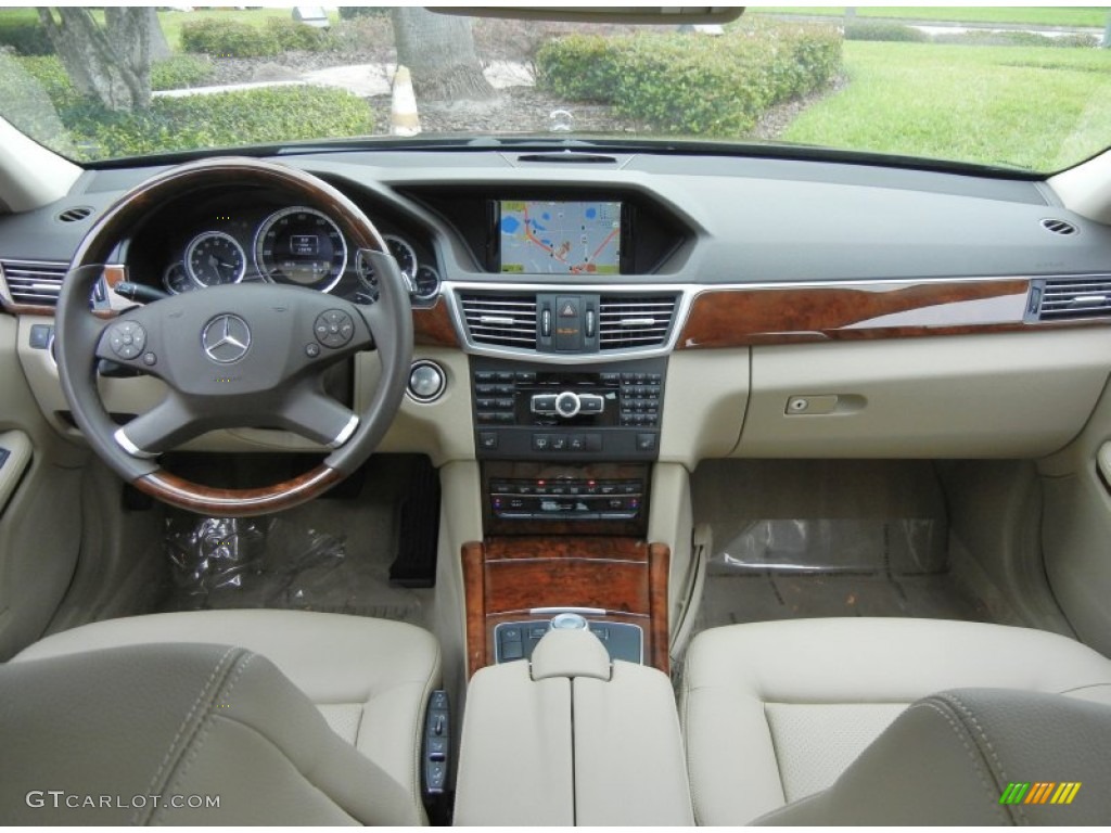 2012 Mercedes-Benz E 350 Sedan Almond/Mocha Dashboard Photo #78573753