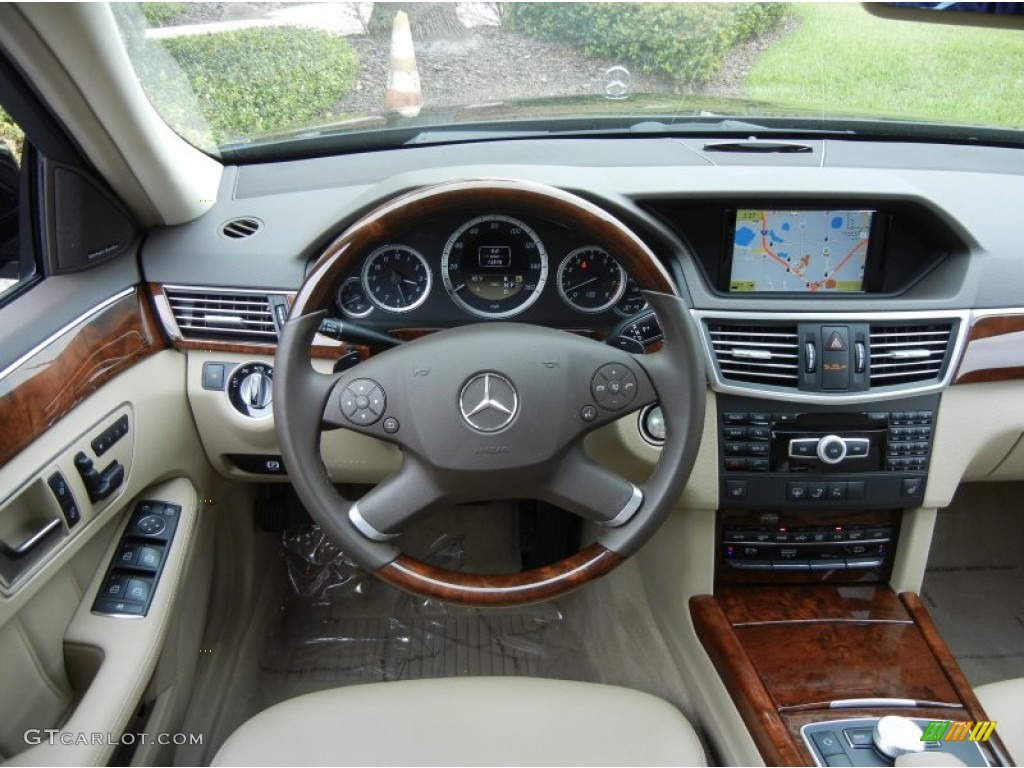 2012 Mercedes-Benz E 350 Sedan Almond/Mocha Dashboard Photo #78573770