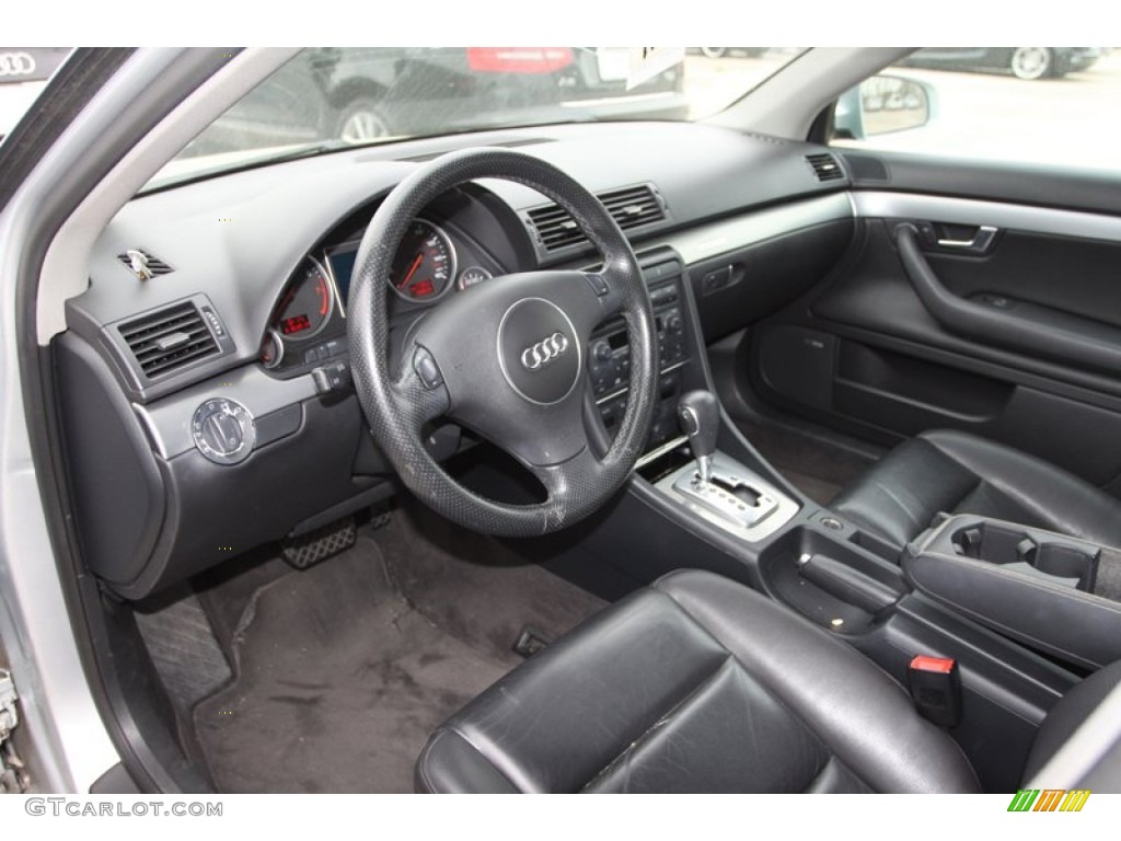 Ebony Interior 2004 Audi A4 1.8T quattro Sedan Photo #78574000