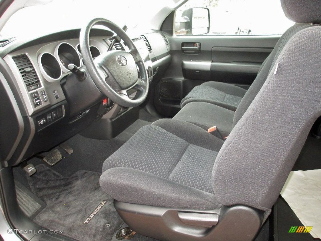 Black Interior 2010 Toyota Tundra Regular Cab 4x4 Photo #78574073