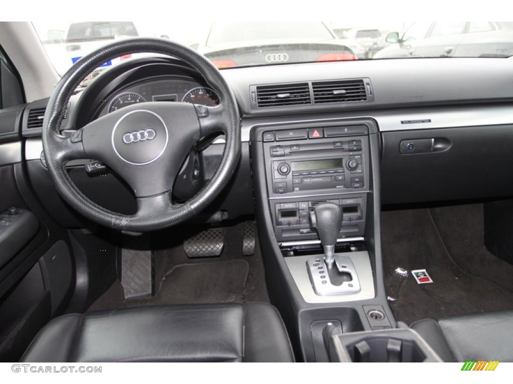 2004 Audi A4 1.8T quattro Sedan Ebony Dashboard Photo #78574147