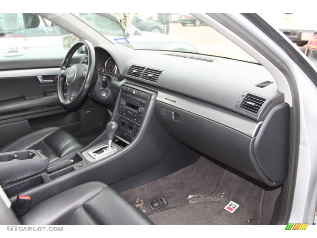 2004 Audi A4 1.8T quattro Sedan Ebony Dashboard Photo #78574229