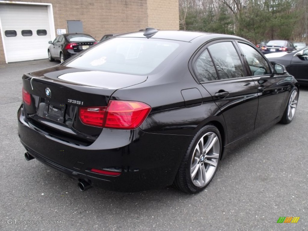 2012 3 Series 335i Sedan - Black Sapphire Metallic / Black/Red Highlight photo #3