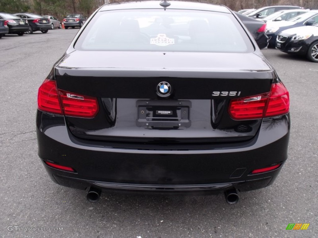 2012 3 Series 335i Sedan - Black Sapphire Metallic / Black/Red Highlight photo #4