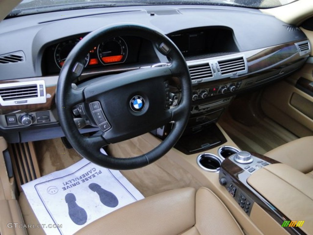 Natural Brown Interior 2007 BMW 7 Series 750Li Sedan Photo #78575519