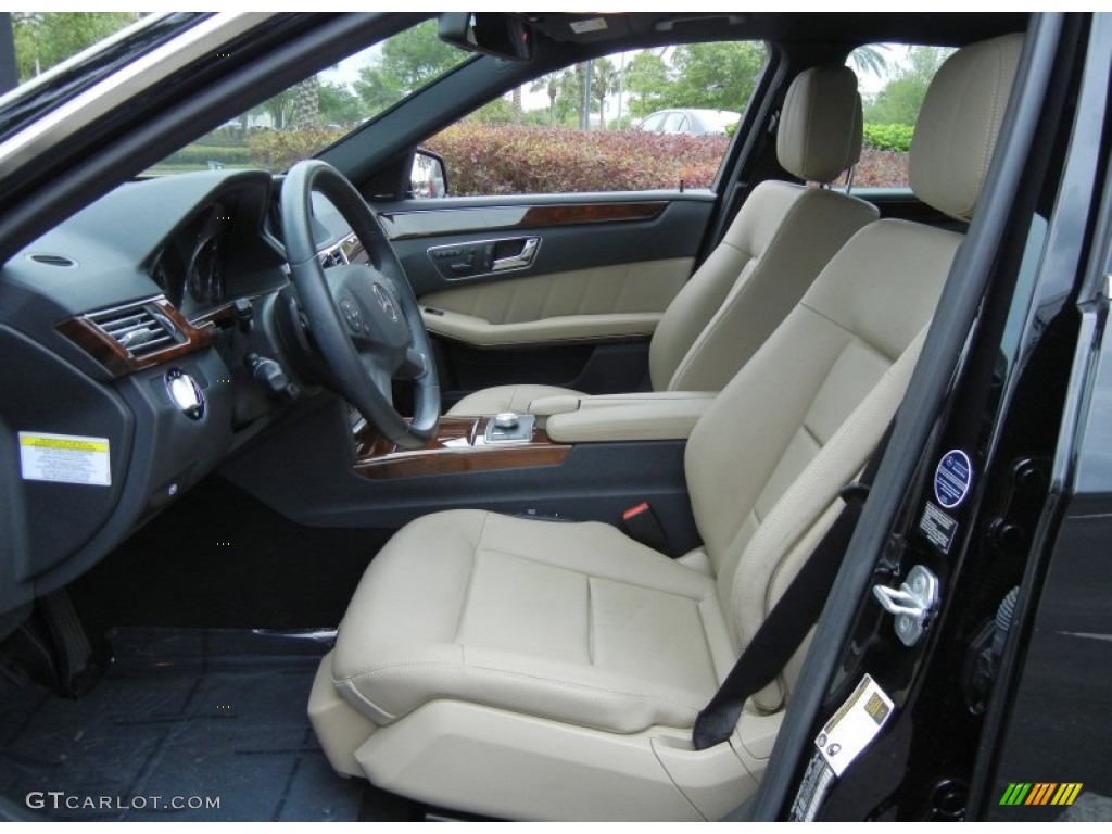 Almond Beige Interior 2010 Mercedes-Benz E 350 Sedan Photo #78575771