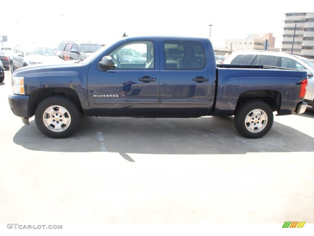 2011 Silverado 1500 LT Crew Cab - Imperial Blue Metallic / Light Titanium/Ebony photo #4