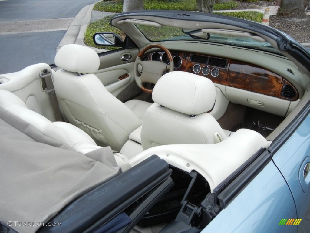2006 XK XK8 Convertible - Frost Blue Metallic / Ivory photo #12
