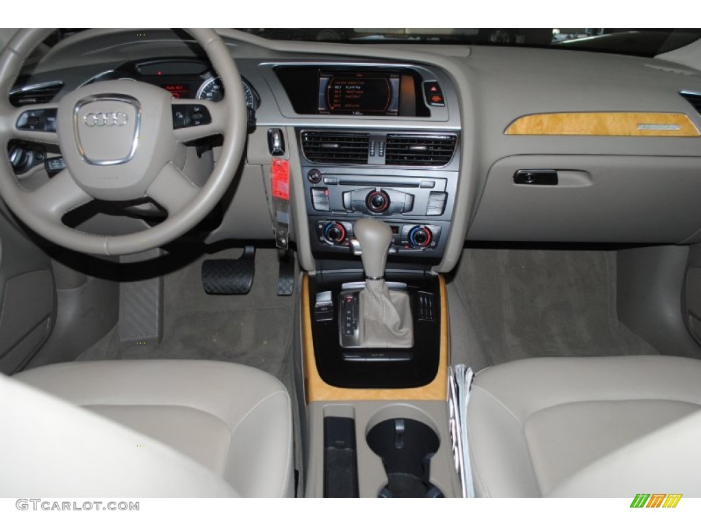 2009 Audi A4 2.0T Premium quattro Sedan Cardamom Beige Dashboard Photo #78577871