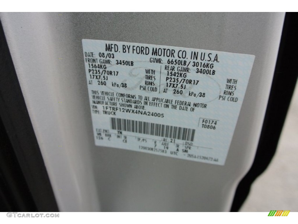 2004 F150 XL Regular Cab - Silver Metallic / Dark Flint photo #7