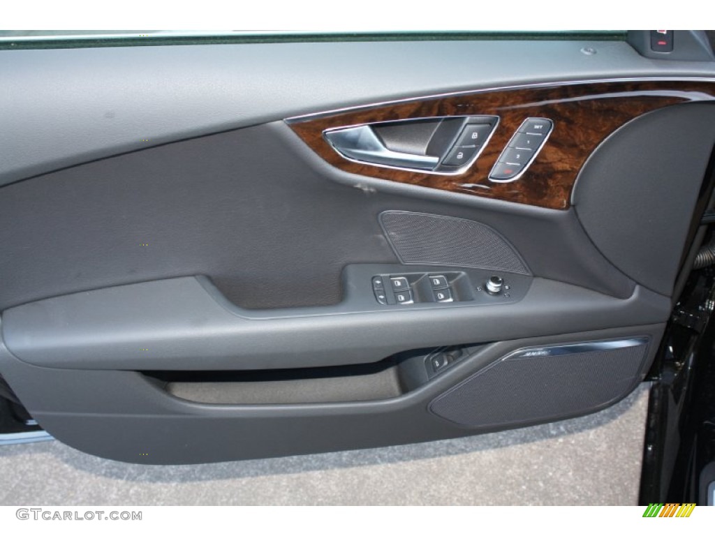 2013 Audi A7 3.0T quattro Premium Plus Black Door Panel Photo #78578802