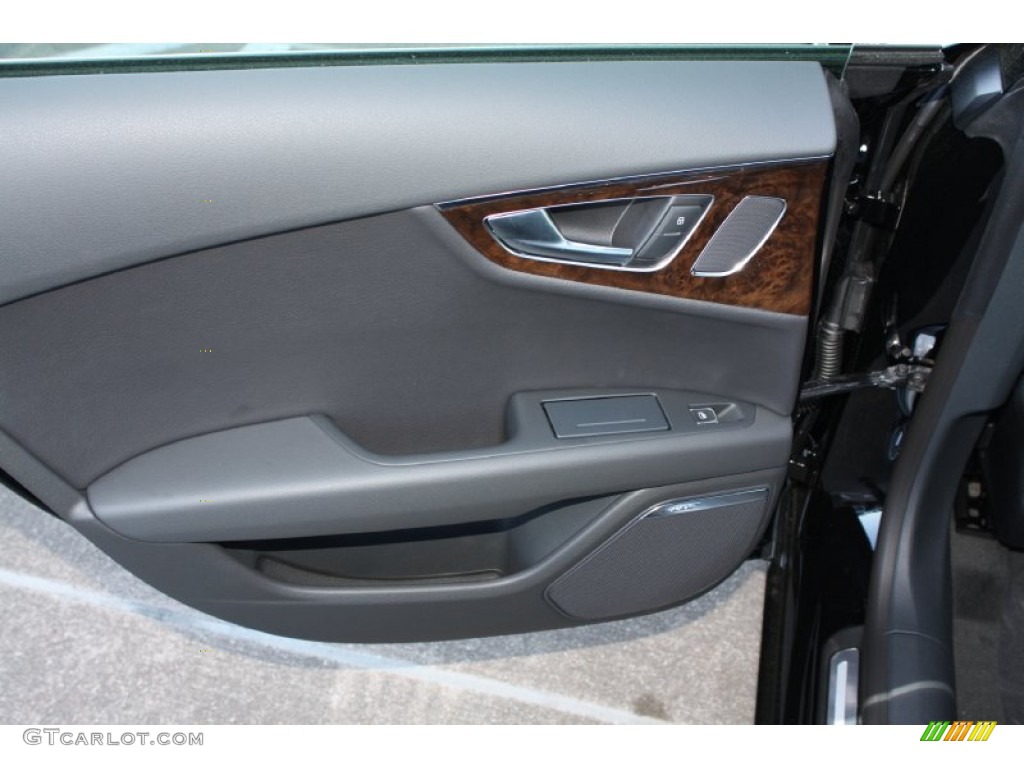 2013 Audi A7 3.0T quattro Premium Plus Black Door Panel Photo #78579143