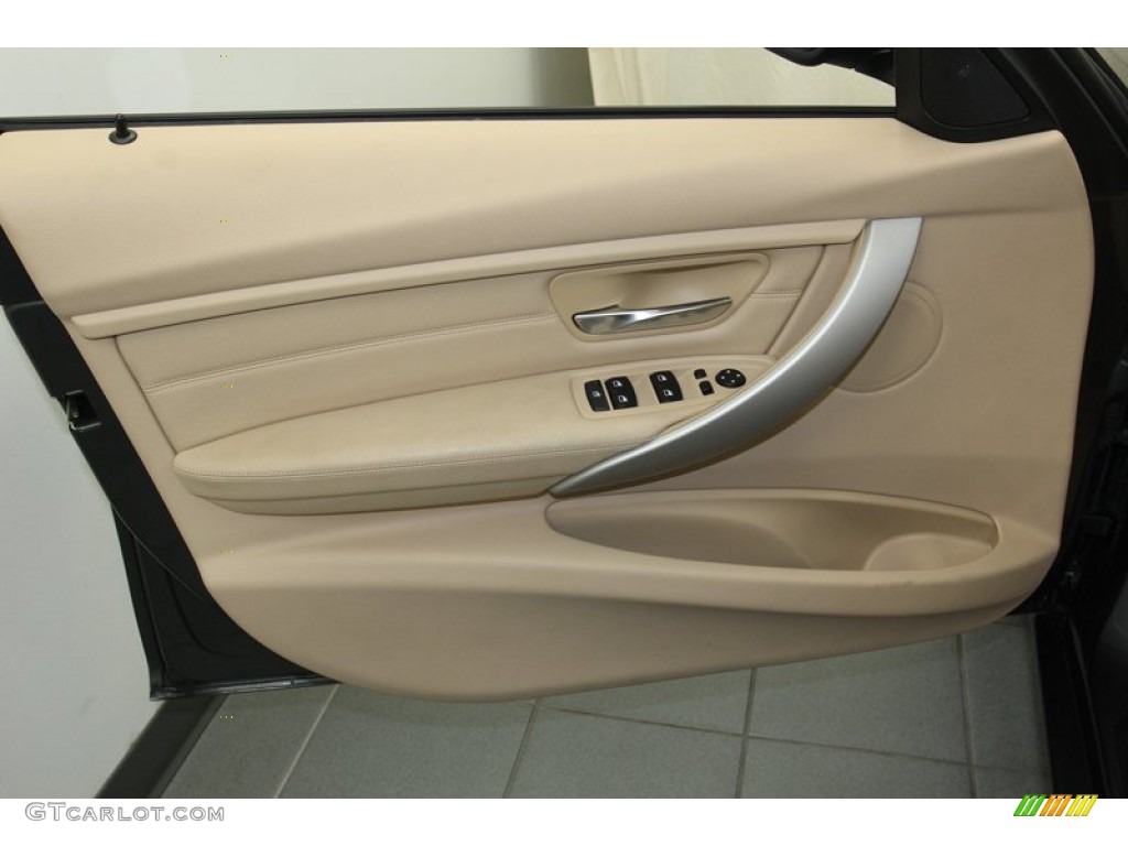 2012 BMW 3 Series 328i Sedan Venetian Beige Door Panel Photo #78580358