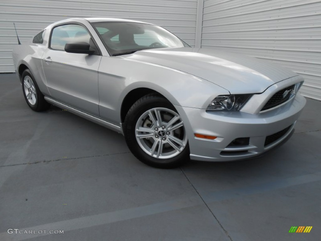 2013 Mustang V6 Coupe - Ingot Silver Metallic / Charcoal Black photo #2