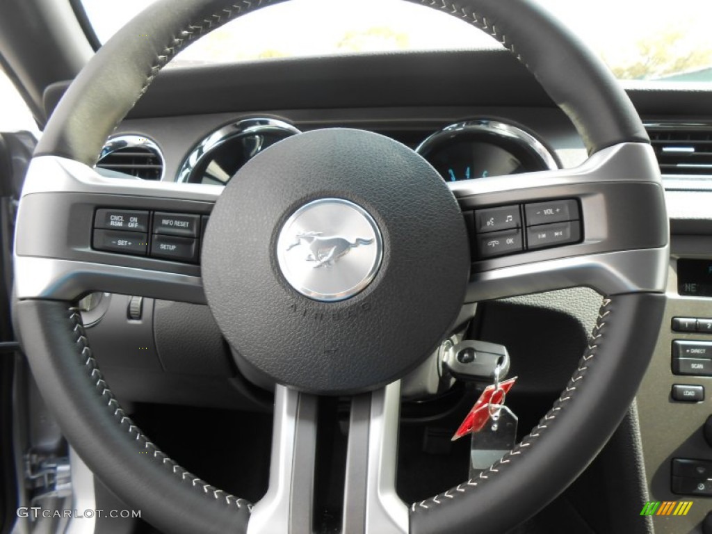 2013 Mustang V6 Coupe - Ingot Silver Metallic / Charcoal Black photo #34