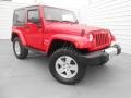 2011 Flame Red Jeep Wrangler Sahara 4x4  photo #2