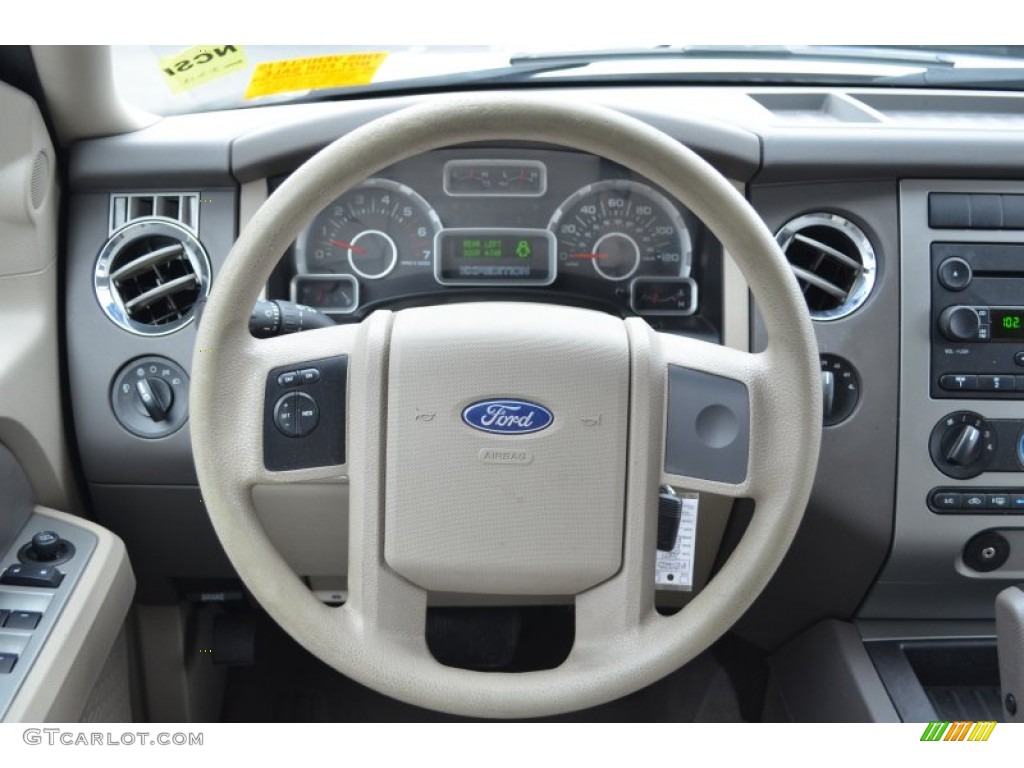 2007 Ford Expedition XLT 4x4 Stone Steering Wheel Photo #78583079