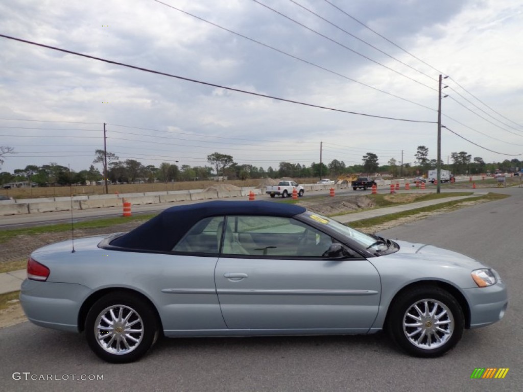 Sterling Blue Satin Glow 2002 Chrysler Sebring Limited Convertible Exterior Photo #78586446