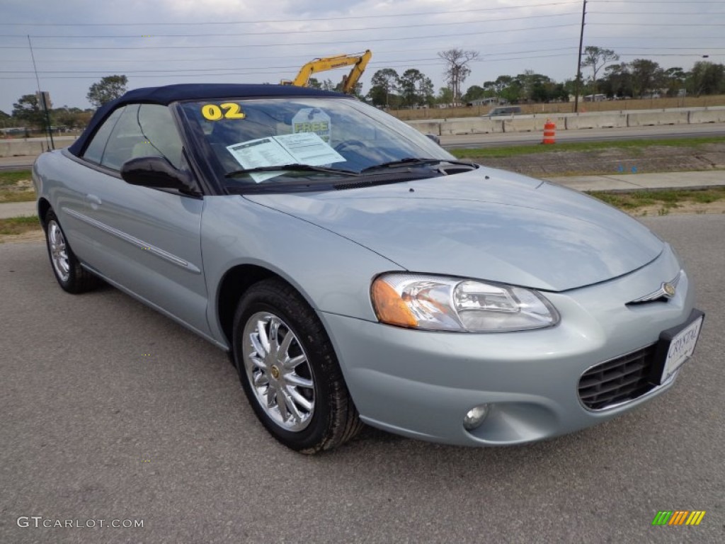 Sterling Blue Satin Glow 2002 Chrysler Sebring Limited Convertible Exterior Photo #78586470