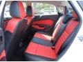 2013 Ford Fiesta Race Red Leather Interior Rear Seat Photo