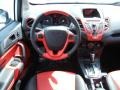 2013 Ford Fiesta Race Red Leather Interior Dashboard Photo