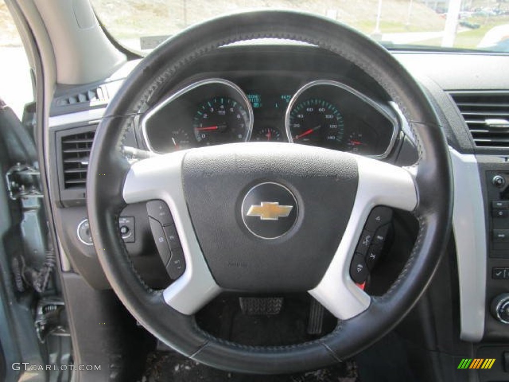 2009 Chevrolet Traverse LT AWD Dark Gray/Light Gray Steering Wheel Photo #78587443