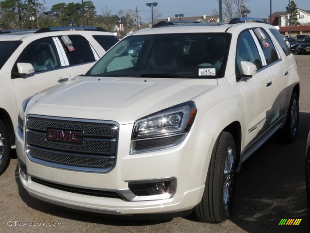 2013 Acadia Denali - White Diamond Tricoat / Cocoa Dune photo #8