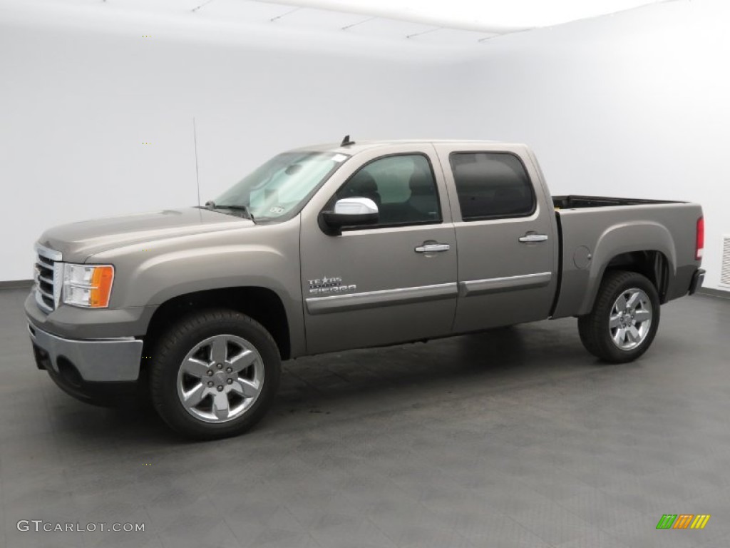 2013 Sierra 1500 SLE Crew Cab - Steel Gray Metallic / Ebony photo #1