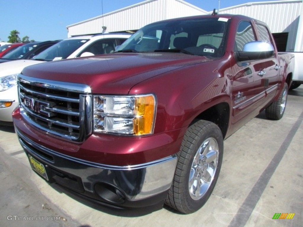 2013 Sierra 1500 SLE Crew Cab - Sonoma Red Metallic / Ebony photo #8