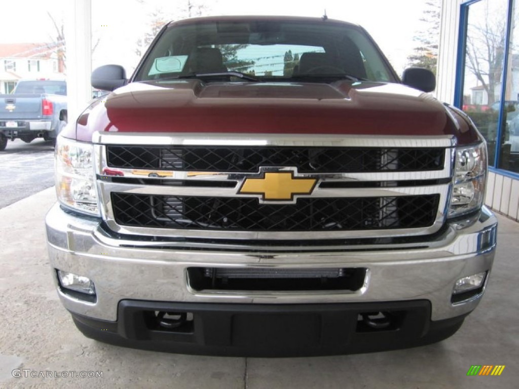 2013 Silverado 2500HD LT Extended Cab 4x4 - Deep Ruby Metallic / Ebony photo #7