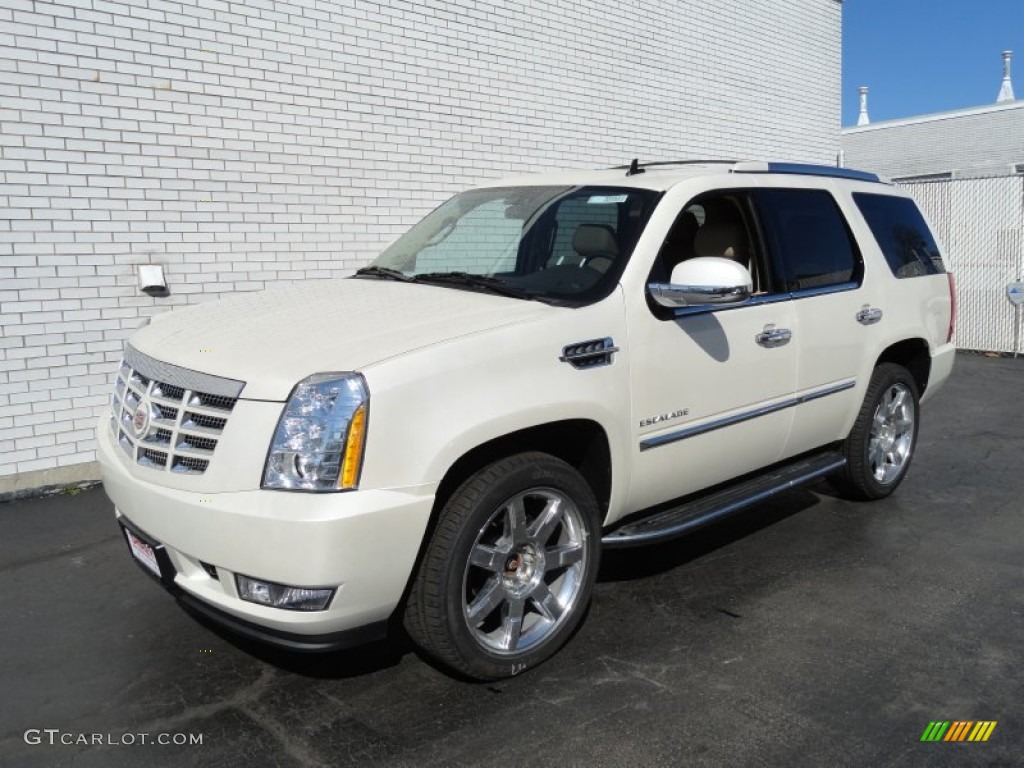 2013 Escalade Luxury AWD - White Diamond Tricoat / Cashmere/Cocoa photo #1