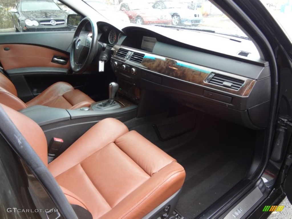 2006 BMW 5 Series 530i Sedan Auburn Dakota Leather Dashboard Photo #78594412