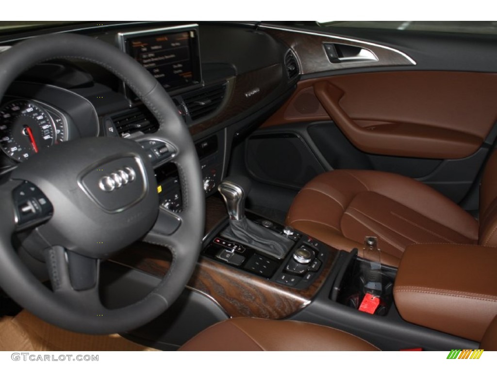 Nougat Brown Interior 2013 Audi A6 3.0T quattro Sedan Photo #78595194