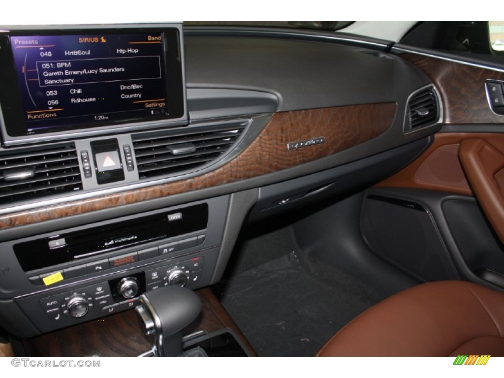 2013 Audi A6 3.0T quattro Sedan Nougat Brown Dashboard Photo #78595249
